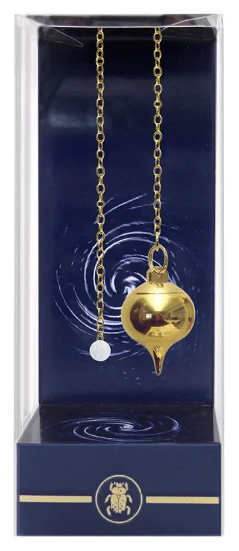 Classic Drop Gold Pendulum with chamber Lo Scarabeo