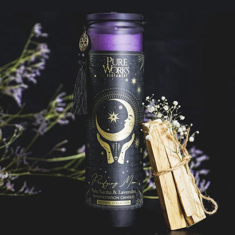 Manifestation Candle Purifying Moon Palo Santo & Lavender