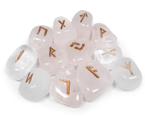 Hyaline Quartz Runes Lo Scarabeo