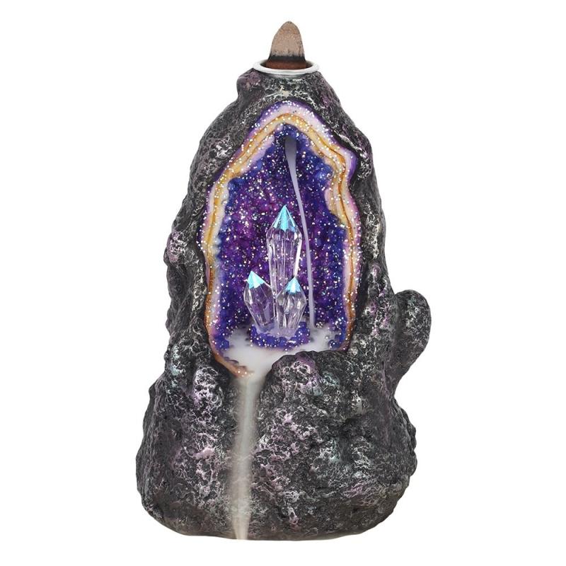 Glowing Crystal Cave Resin Backflow Incense Burner