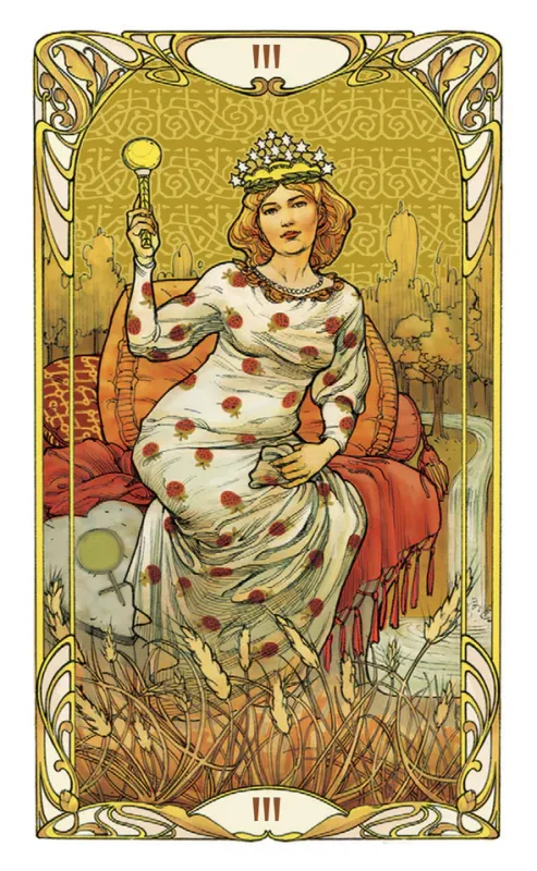 Golden Art Nouveau Tarot Mini