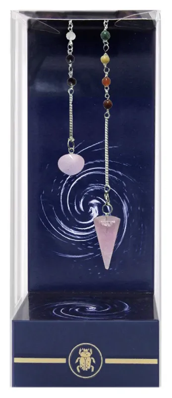 Premium Chakra Rose Quartz Pendulum