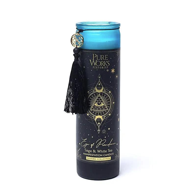 Manifestation Candle Eye of Providence Sage & White Tea